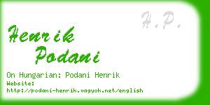 henrik podani business card